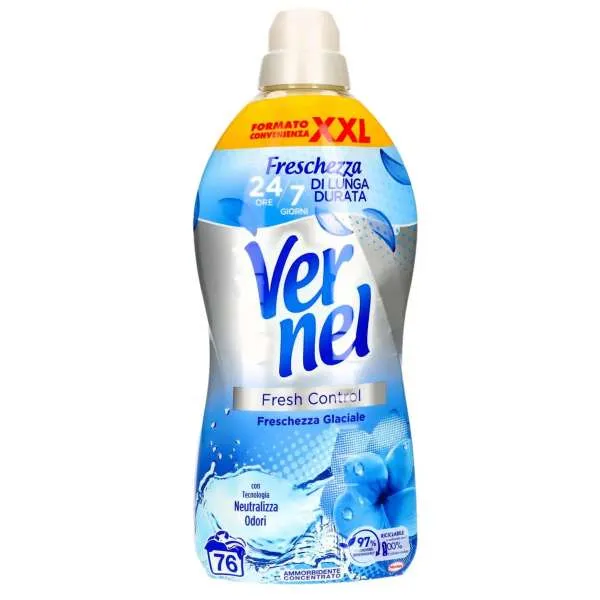 VERNEL Vernel Ammorbidente Concentrato 76 Lavaggi - Freschezza Glaciale - MegaPrezzo