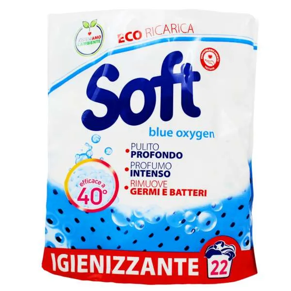 SOFT Soft Detersivo Lavatrice in Polvere 1100gr - Igienizzante - MegaPrezzo