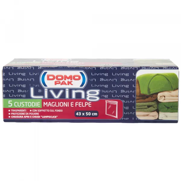 DOMOPAK Domopak Custodia Maglioni e Felpe 43x50 - 5pz - MegaPrezzo