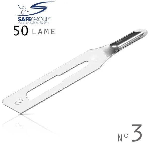 SAFE Safe Lame Sgorbie Sterili 50pz - n.3 - MegaPrezzo