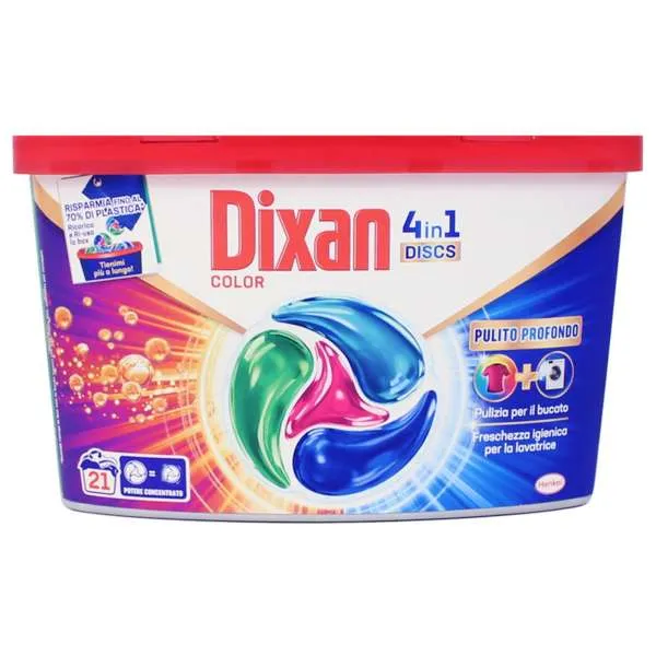 DIXAN Dixan Discs 4in1 Detersivo Lavatrice 21pz - Color - MegaPrezzo