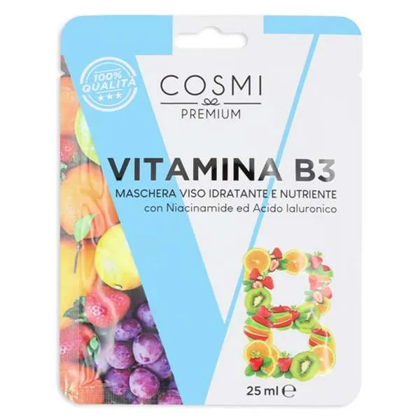 COSMI ITALIA Cosmi Maschera Viso in Tessuto - Vitamina B3 - MegaPrezzo