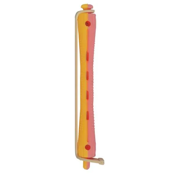 XANITALIA Bigodini Permanente Forati Lunghi 12pz - 8mm Giallo/Rosa - MegaPrezzo