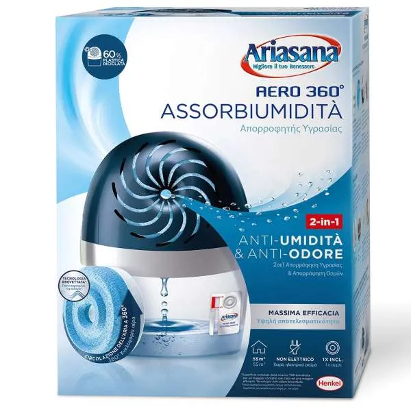 ARIASANA Ariasana Deumidificatore Aero 360 Kit con Tab - 450gr - MegaPrezzo
