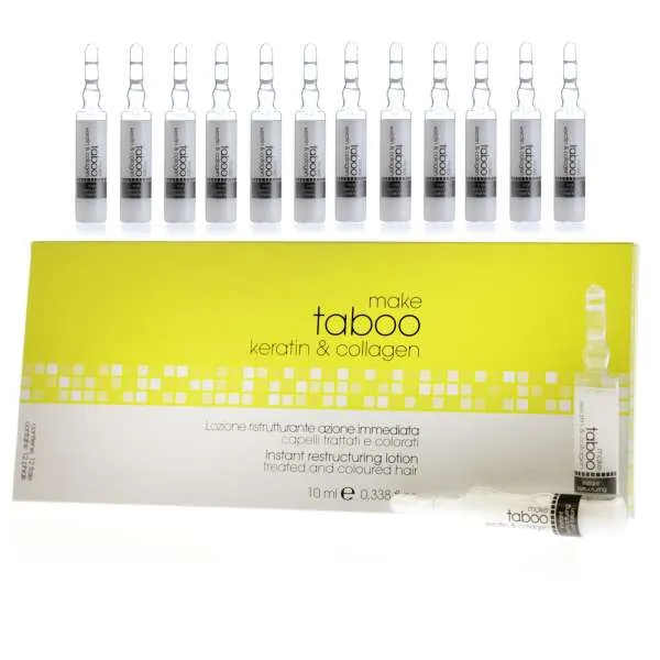 TABOO Taboo Keratin Fiale Lozione Ristrutturante Capelli Trattati - 12x10ml - MegaPrezzo
