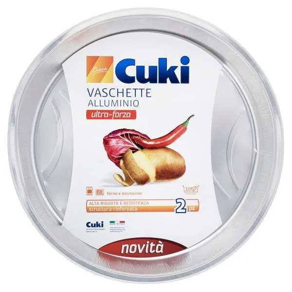 CUKI Cuki Vaschette Alluminio Torta Grande - 2pz - MegaPrezzo