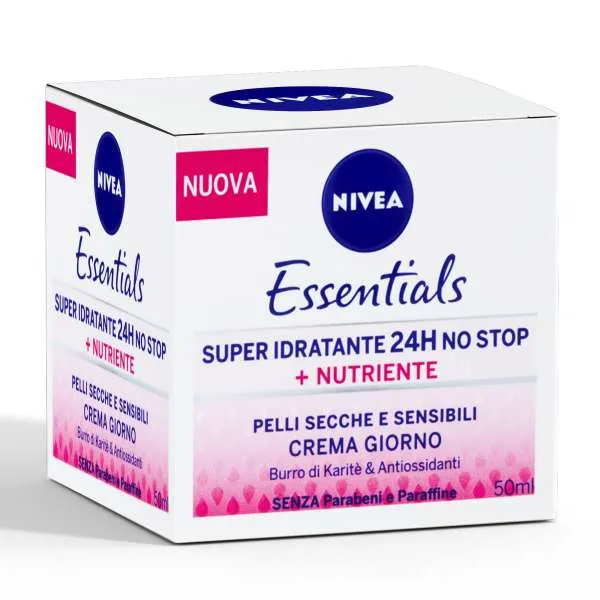 NIVEA Nivea Crema Essentials Super Idratante Pelli Secche e Sensibili - 50ml - MegaPrezzo