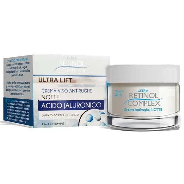 RETINOL COMPLEX Ultra Retinol Complex Crema Viso Notte Acido Jaluronico - 50ml - MegaPrezzo