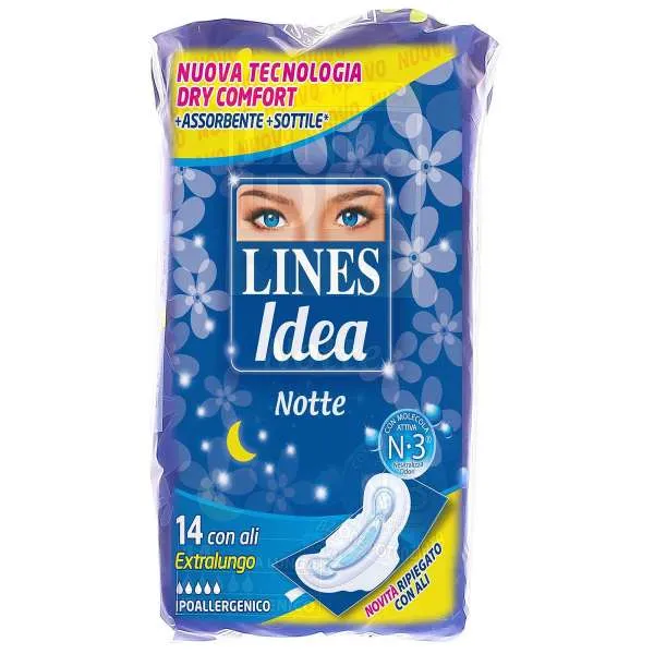 LINES Lines Idea Assorbenti Ultra Notte Extralungo Ali - 14pz - MegaPrezzo
