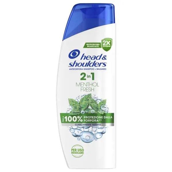 HEAD SHOULDERS Head e Shoulders Shampoo 2in1 Menthol Fresh - 250ml - MegaPrezzo