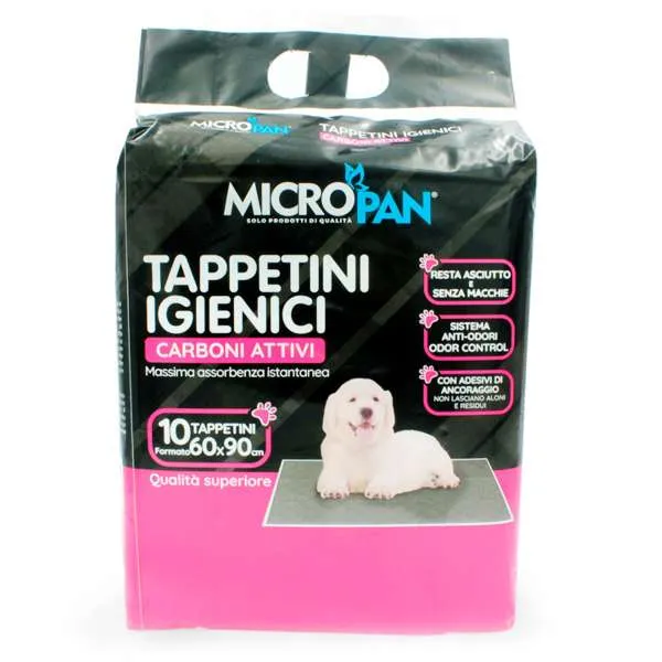 MICROPAN MicroPan Tappetini per Animali con Carbone Attivo 60x90cm - 10pz - MegaPrezzo