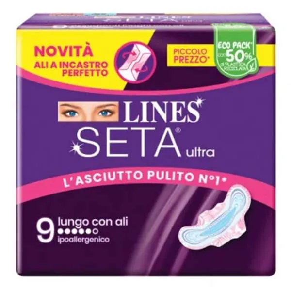 LINES Lines Seta Ultra Assorbenti Lungo con Ali - 9pz - MegaPrezzo