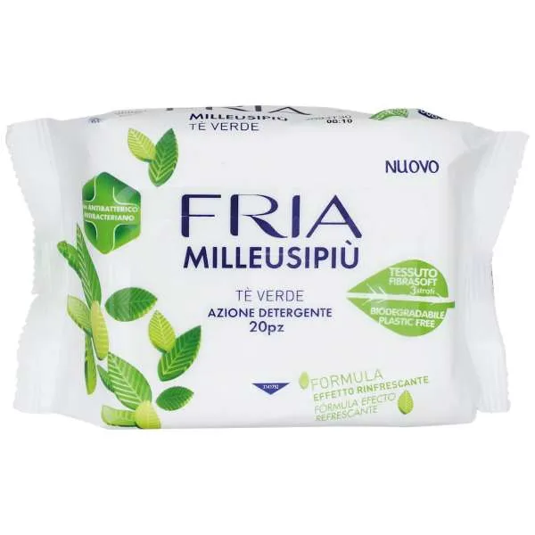 FRIA Fria Salviettine Detergenti Milleusi 20pz - Te Verde - MegaPrezzo