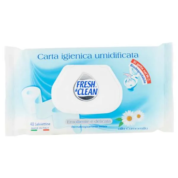 FRESH E CLEAN Fresh e Clean Carta Igienica Umidificata Camomilla - 48pz - MegaPrezzo