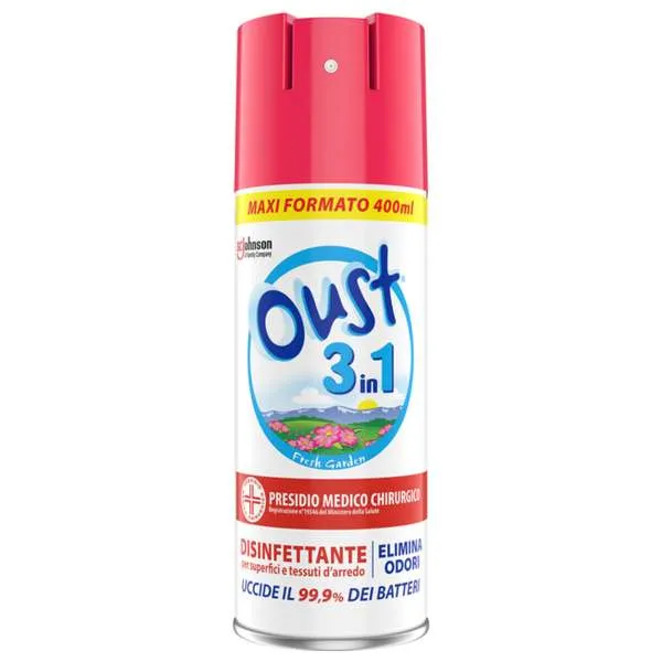 OUST Oust 3in1 Disinfettante Elimina Odori 400ml - Fresh Garden - MegaPrezzo