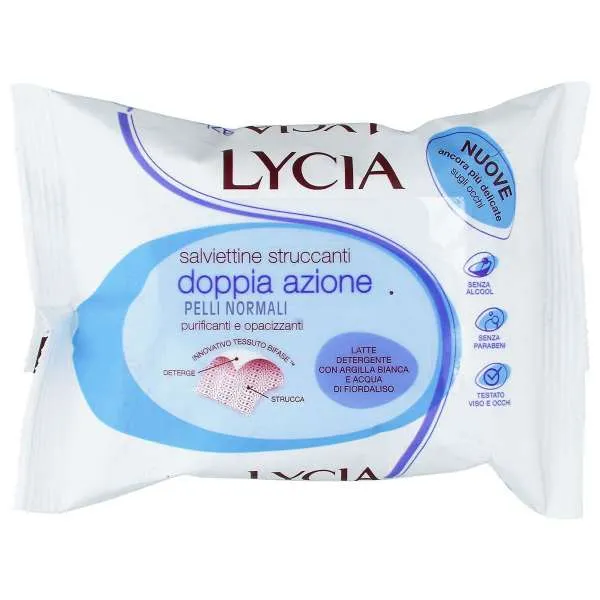 LYCIA Lycia Salviettine Struccanti Pelle Normale - 20pz - MegaPrezzo