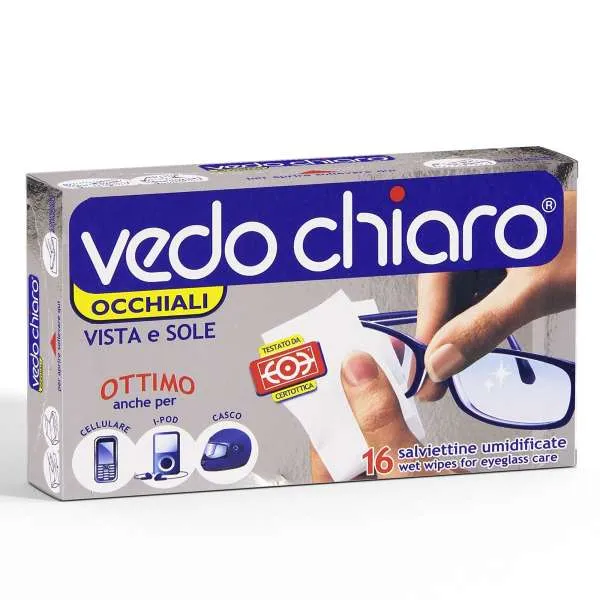 VEDO CHIARO Vedo Chiaro Salviettine per Occhiali Umidificate - 16pz - MegaPrezzo