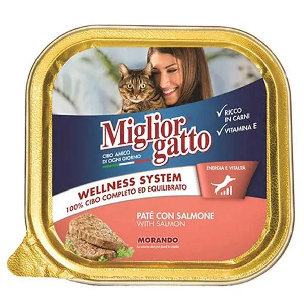 MORANDO Migliorgatto Patè in Vaschetta 100gr - Salmone - MegaPrezzo