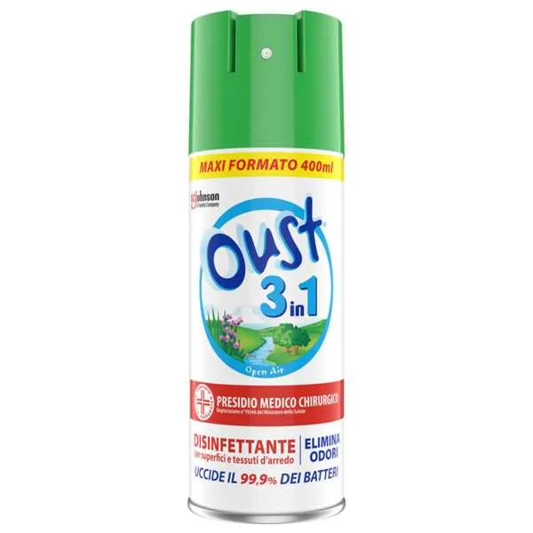 OUST Oust 3in1 Disinfettante Elimina Odori 400ml - Open Air - MegaPrezzo
