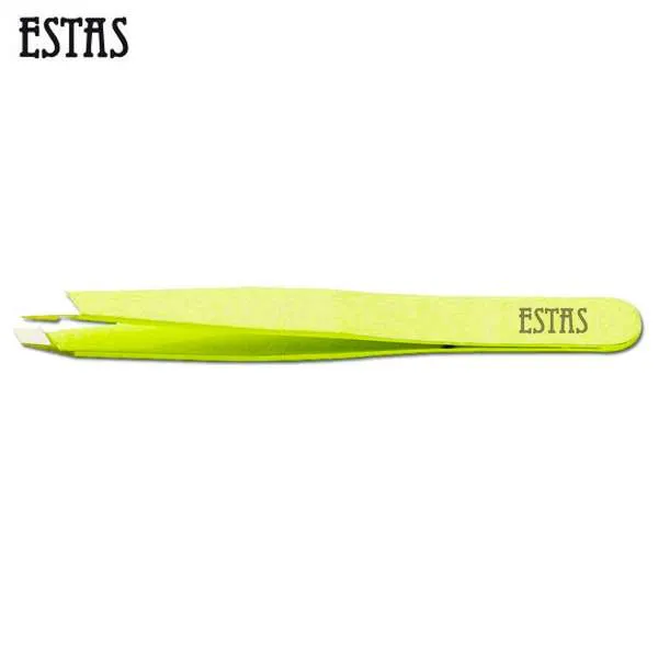 ESTAS Estas Pinzetta Inox Obliqua - Fluo Yellow - MegaPrezzo