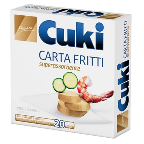 CUKI Cuki Carta Fritti Superassorbente Fogli Grandi - 20pz - MegaPrezzo