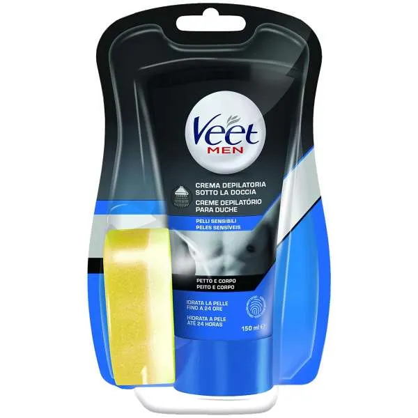 VEET Veet Men Crema Depilatoria Sotto la Doccia Pelle Sensibile - 150ml - MegaPrezzo