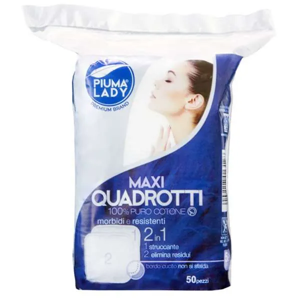 PIUMA LADY Piuma Lady Maxi Quadrotti Struccanti - 50pz - MegaPrezzo