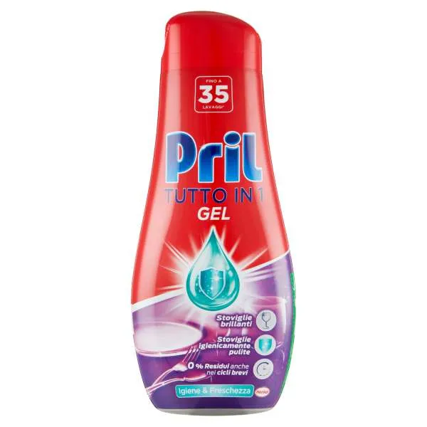 PRIL Pril Tutto in 1 Gel Lavastoviglie 630ml - Igiene e Freschezza - MegaPrezzo