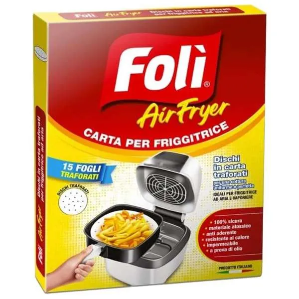 FOLI Foli Fogli per Friggitrice ad Aria Piccola 15pz - 18cm - MegaPrezzo