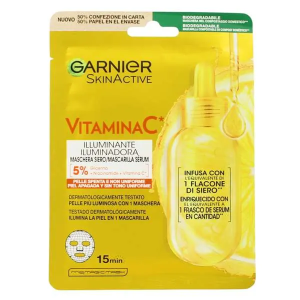 GARNIER Garnier SkinActive Maschera Viso Vitamina C - Illuminante - MegaPrezzo