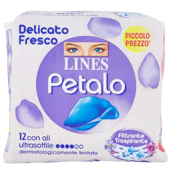 LINES Lines Petalo Assorbenti con Ali - 12pz - MegaPrezzo