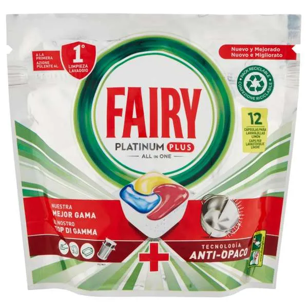 FAIRY Fairy Platinum Plus Caps Lavastoviglie 12pz - Lemon - MegaPrezzo