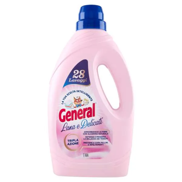 GENERAL General Detersivo Liquido Lavatrice 1400ml - Lana e Delicati - MegaPrezzo
