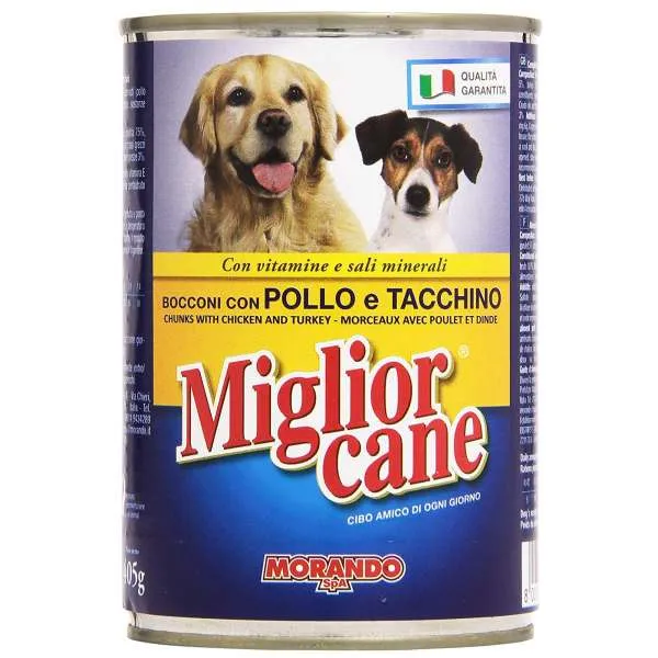 MORANDO Migliorcane Bocconcini 405gr - Pollo e Tacchino - MegaPrezzo