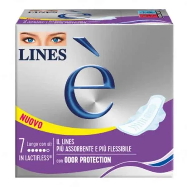 LINES Lines E Assorbenti Lactifless Lungo con Ali - 7pz - MegaPrezzo