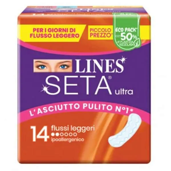 LINES Lines Seta Ultra Assorbenti Flussi Leggeri - 14pz - MegaPrezzo