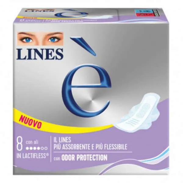 LINES Lines E Assorbenti Lactifless con Ali - 8pz - MegaPrezzo