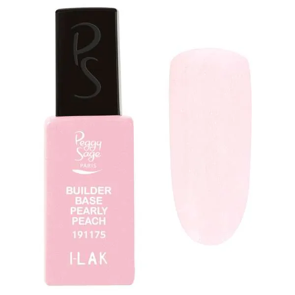PEGGYSAGE Peggy Sage I-LAK Builder Base per Semipermanente 11ml - Pearly Peach - MegaPrezzo