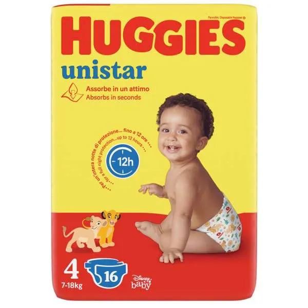 HUGGIES Huggies Unistar Maxi Pannolini 7/18 kg - 4 - MegaPrezzo