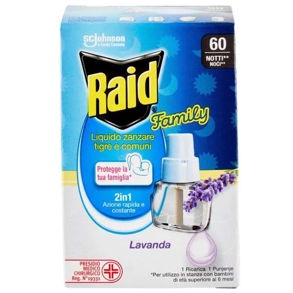 RAID Raid Liquido Family Ricarica Lavanda - 60 Notti - MegaPrezzo
