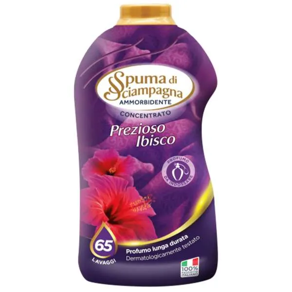 SPUMA DI SCIAMPAGNA Spuma di Sciampagna Ammorbidente Concentrato 1300ml - Prezioso Ibisco - MegaPrezzo