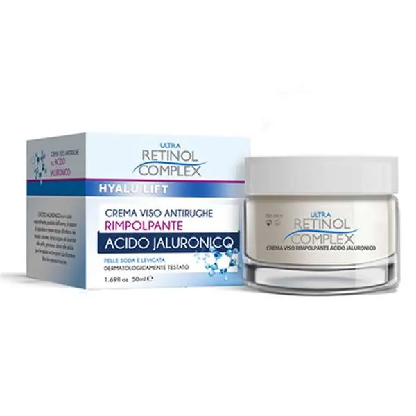 RETINOL COMPLEX Ultra Retinol Complex Crema Viso Rimpolpante Acido Jaluronico - 50ml - MegaPrezzo