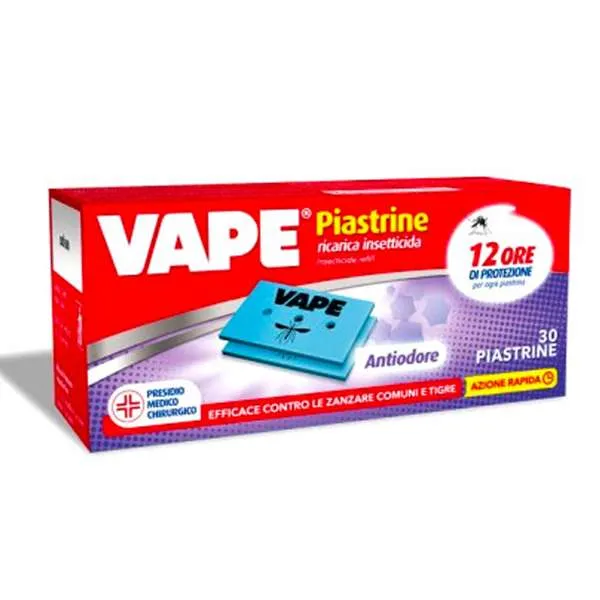 VAPE Vape Piastrine Anti Zanzare 30pz - Antiodore - MegaPrezzo