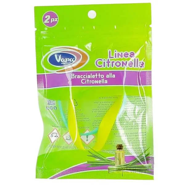 VAPA Vapa Braccialetti in Silicone alla Citronella - 2pz - MegaPrezzo