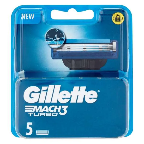 GILLETTE Gillette Mach 3 Turbo Lame Ricambio - 5pz - MegaPrezzo