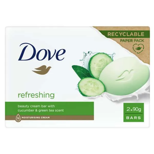 DOVE Dove Sapone Duro Cetriolo e Te Verde - 2x90gr - MegaPrezzo