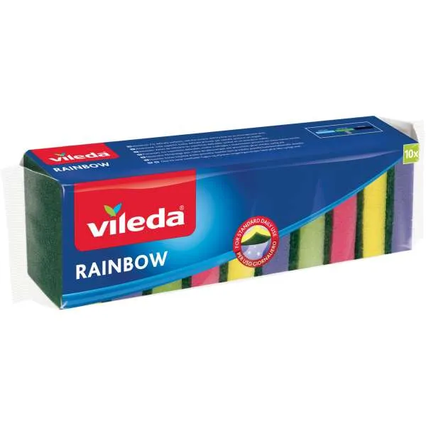 VILEDA Vileda Rainbow Spugne Abrasive - 10pz - MegaPrezzo