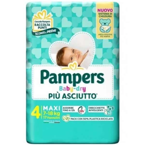 PAMPERS Pampers Baby Dry Pannolini Maxi - 17pz - MegaPrezzo