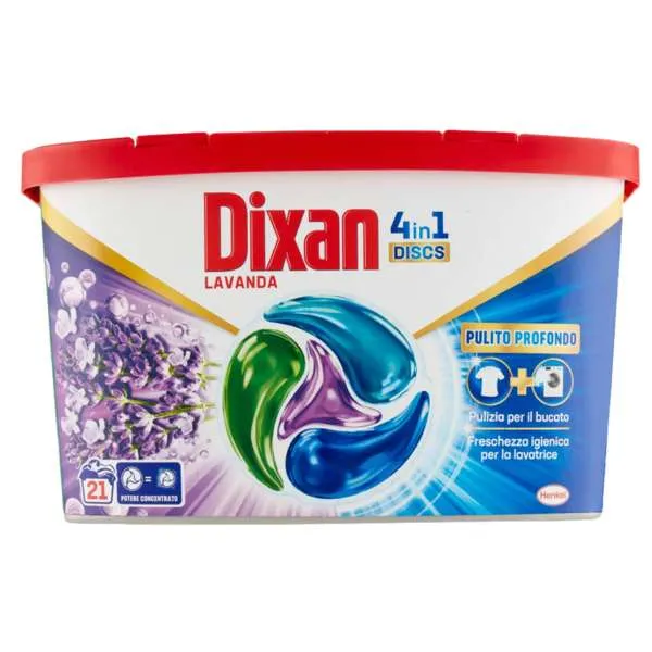 DIXAN Dixan Discs 4in1 Detersivo Lavatrice 21pz - Lavanda - MegaPrezzo