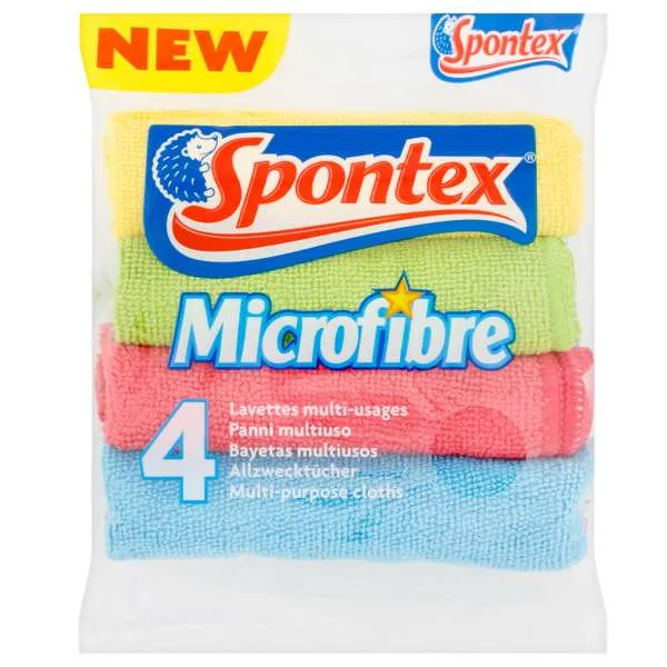 SPONTEX Spontex Panno Microfibra Multiuso - 4pz - MegaPrezzo